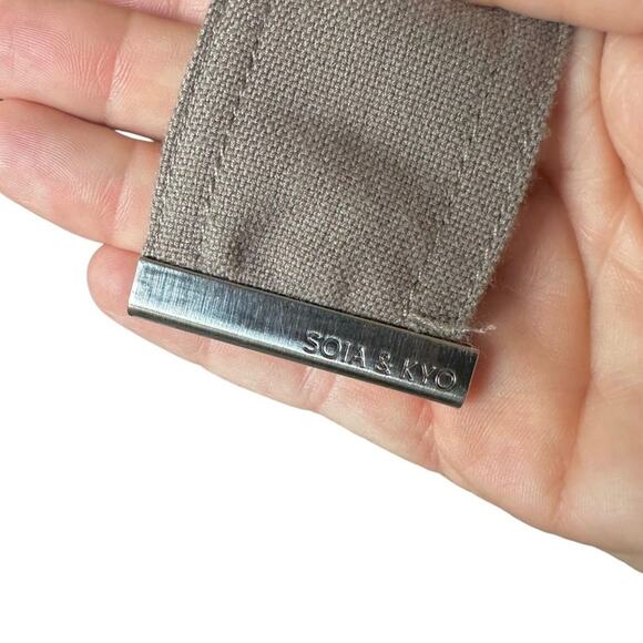 REVOLVE Soia & Kyo Sarie Draped Hooded Jacket Trench Coat Taupe XS Structured - Picture 12 of 16